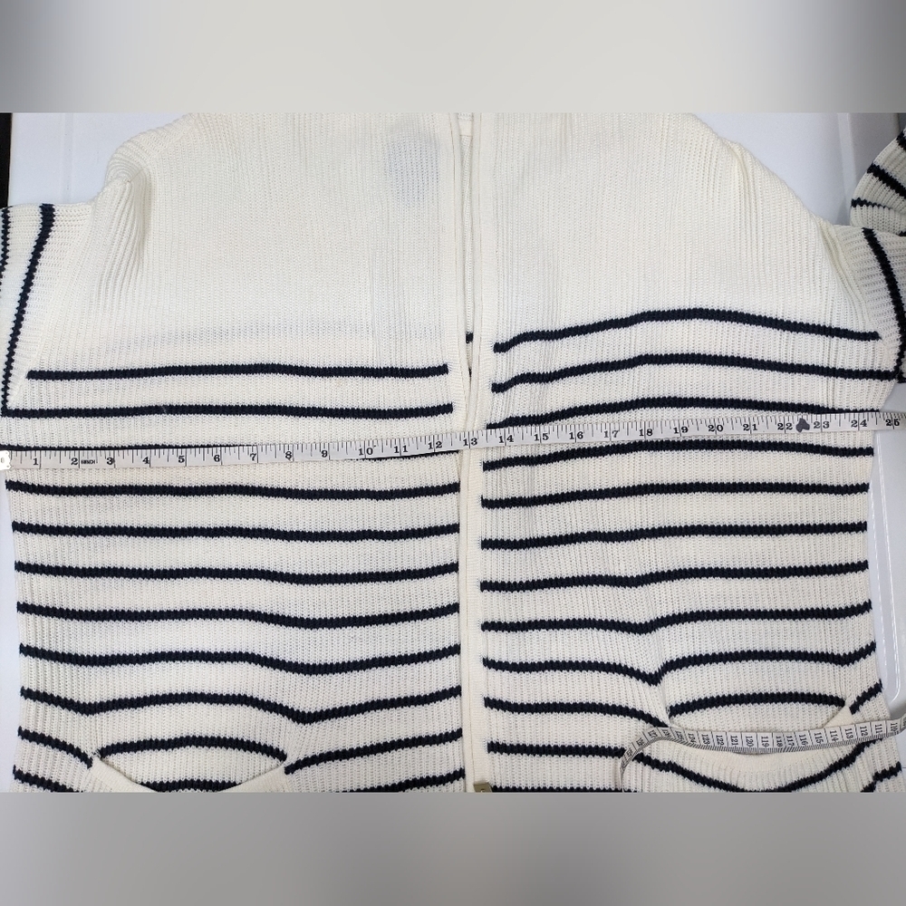 Roots women's stripe open front cardigan size S - Picture 9 of 13